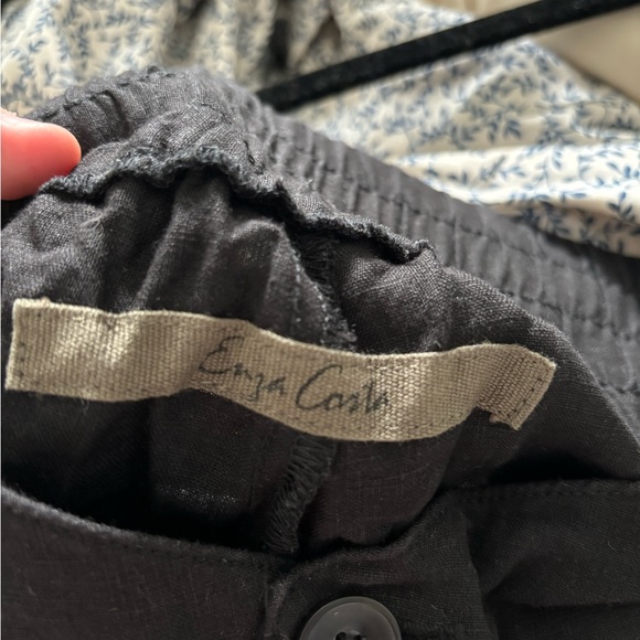 Enza costa black button down linen pants size medium - Picture 4 of 4